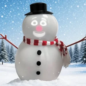 talking animated blink snowman with built in projector speaker plugn play